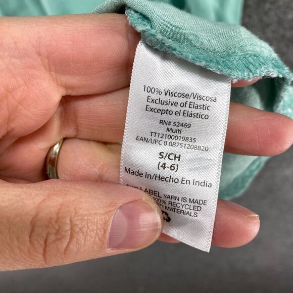 Time And Tru Dress Women S Small Blue Floral Sheath Midi Tasseled V-Neck Casual - Picture 8 of 8